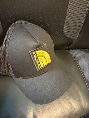 Men's Black Trucker Cap with Yellow Logo - The North Face Style